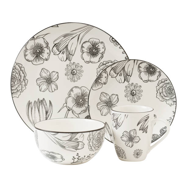 Winston Porter Addysin Porcelain China Dinnerware Set Service for 4